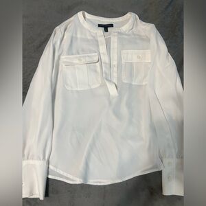 Banana Republic White Blouse with Pockets